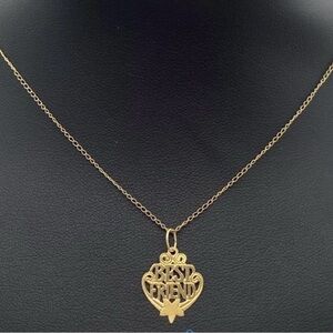 14K Yellow Gold 'Best Friend' Pendant Necklace